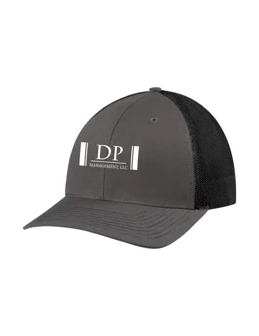Richardson Adjustable Snapback Original 112 Trucker Cap Dark Grey w/Black Mesh w/DP Management Logo