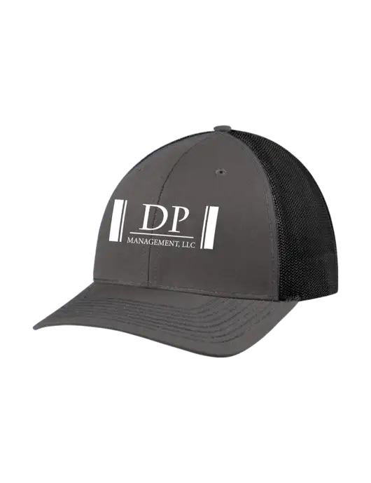 Richardson Adjustable Snapback Original 112 Trucker Cap Dark Grey w/Black Mesh w/DP Management Logo