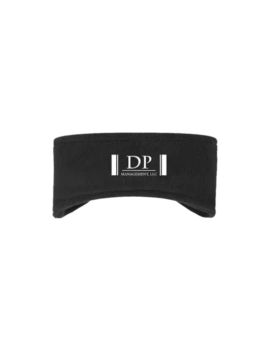 Black Stretch Fleece Headband w/DP Management Logo