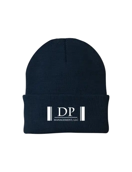 Navy Knit Cap w/DP Management Logo