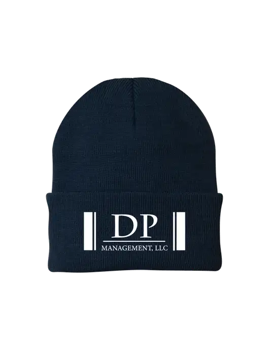 Navy Knit Cap w/DP Management Logo