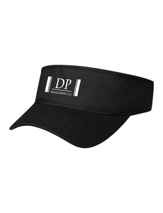 Black Cap Visor w/DP Management Logo