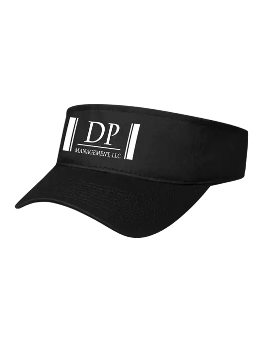 Black Cap Visor w/DP Management Logo