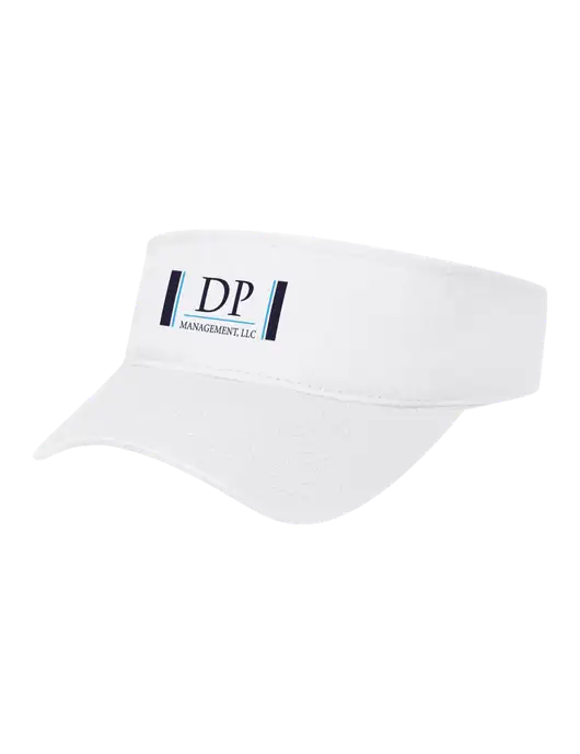 White Cap Visor w/DP Management Logo