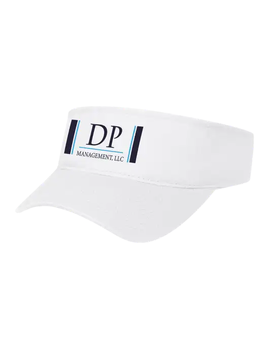 White Cap Visor w/DP Management Logo