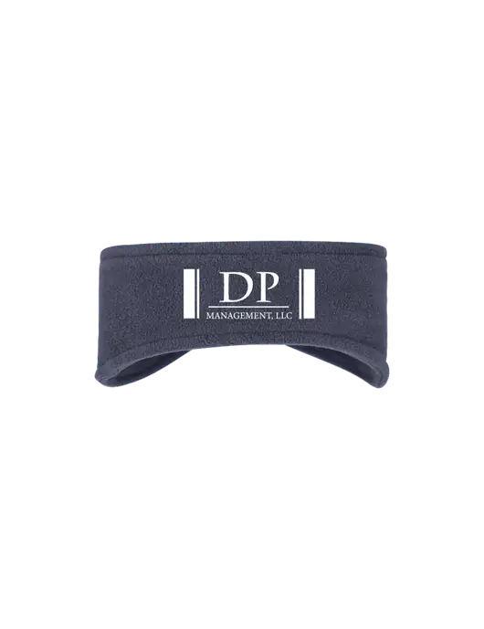 Navy Stretch Fleece Headband w/DP Management Logo