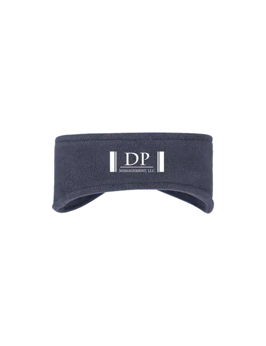 Navy Stretch Fleece Headband w/DP Management Logo