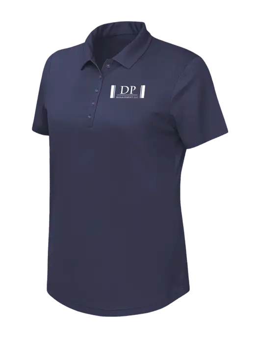 Callaway Womens Birdseye Navy Polo w/DP Management Logo