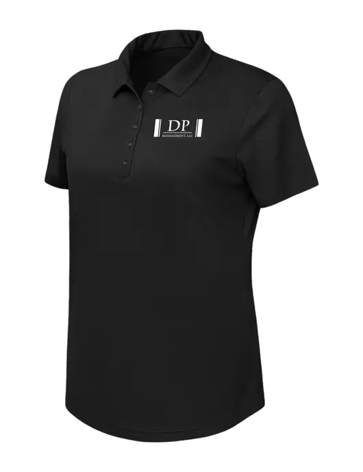 Callaway Womens Birdseye Black Polo w/DP Management Logo