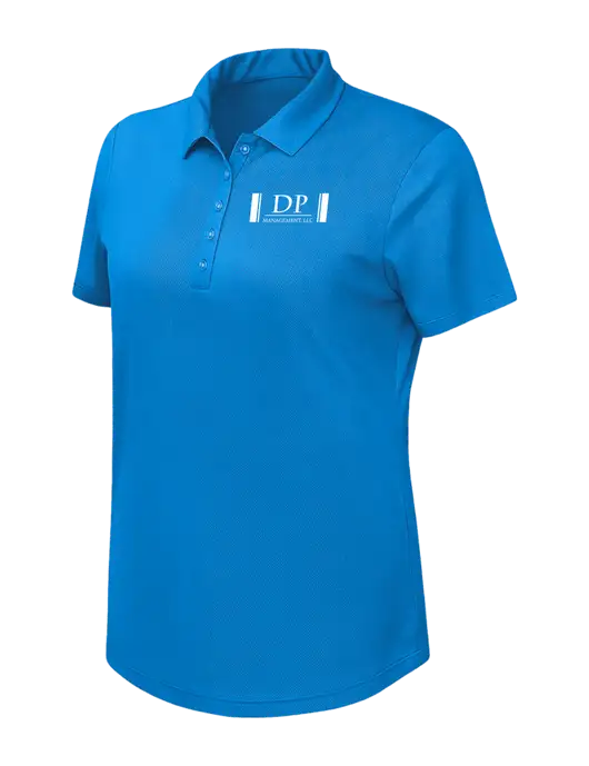 Callaway Womens Birdseye Dark Carolina Blue Polo w/DP Management Logo