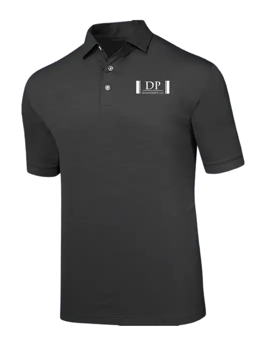 Callaway Black Fashion Tonal Polo w/DP Management Logo