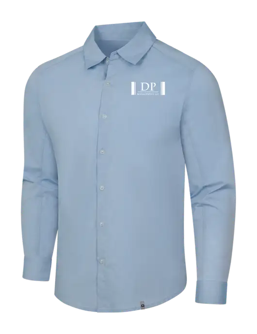 OGIO Light Blue Commuter Woven Shirt w/DP Management Logo