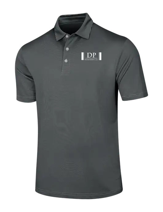 Callaway Black Fine Line Stripe Polo w/DP Management Logo