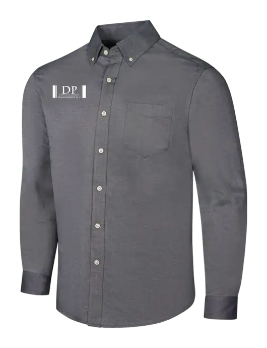 Dark Grey SuperPro Oxford Shirt w/DP Management Logo