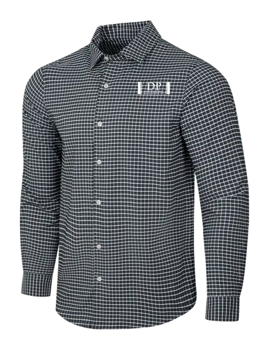 Dark Grey/White City Stretch Shirt w/DP Management Logo