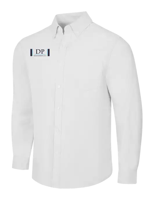 White SuperPro Oxford Shirt w/DP Management Logo