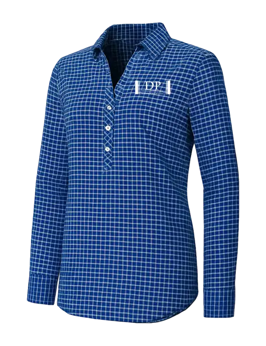 Womens Navy/White City Stretch Shirt w/DP Management Logo
