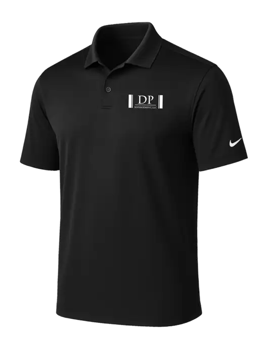 NIKE Black Victory Solid Polo w/DP Management Logo