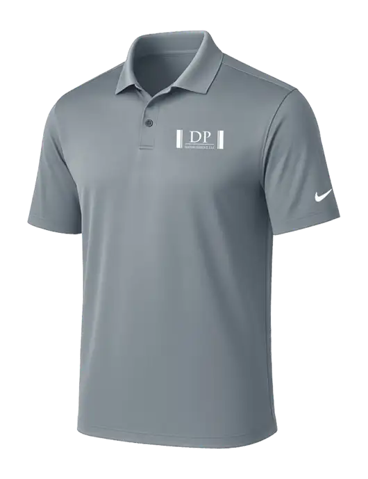 NIKE Medium Grey Victory Solid Polo w/DP Management Logo
