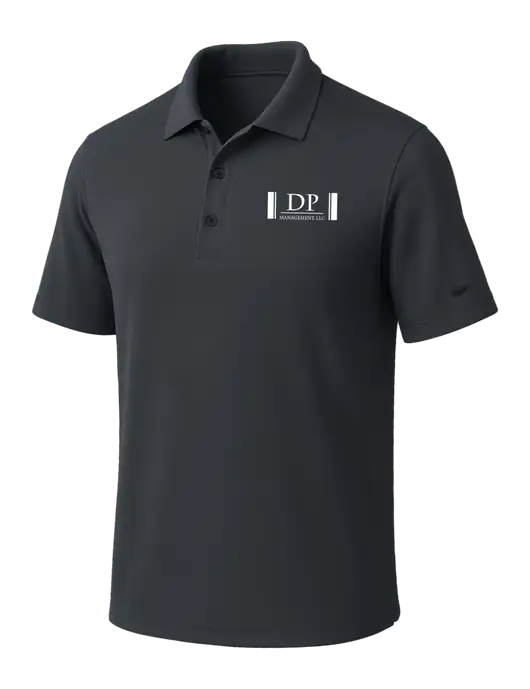 NIKE Dark Grey Dri-Fit Micro Pique Polo w/DP Management Logo