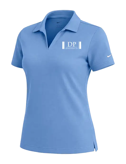 NIKE Carolina Blue Womens Dri-Fit Micro Pique Polo w/DP Management Logo