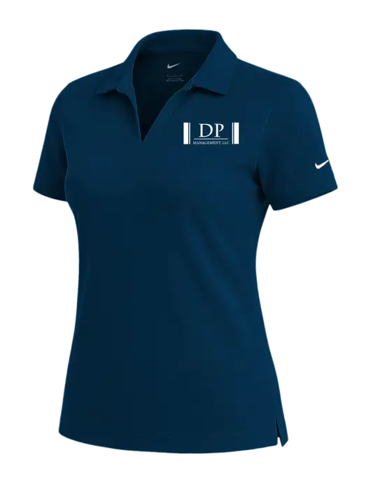 NIKE Navy Womens Dri-Fit Micro Pique Polo w/DP Management Logo