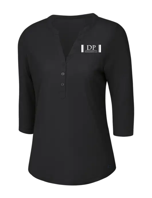 OGIO Blacktop Jewel Henley w/DP Management Logo