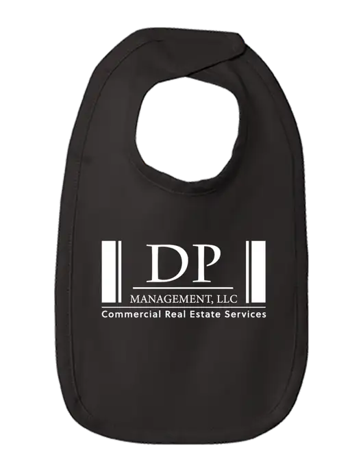 Rabbit Skins Black Infant Premium Jersey Bib w/DP Management Logo