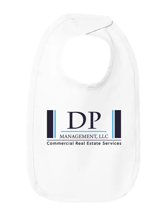 Rabbit Skins White Infant Premium Jersey Bib w/DP Management Logo