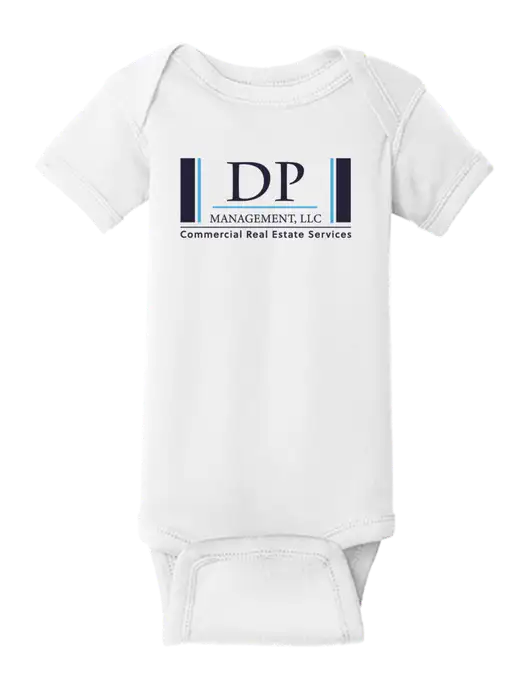 Rabbit Skins White Infant Short Sleeve Baby Rib Bodysuit w/DP Management Logo