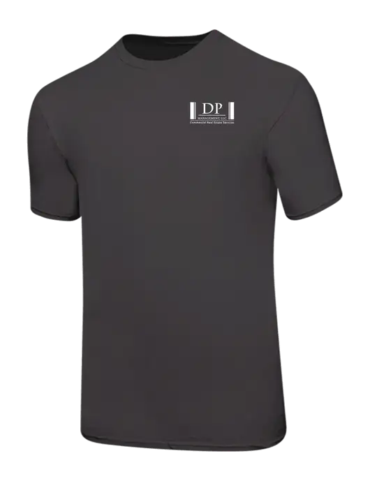 Ring Spun Charcoal 4.5 oz T-Shirt w/DP Management Logo