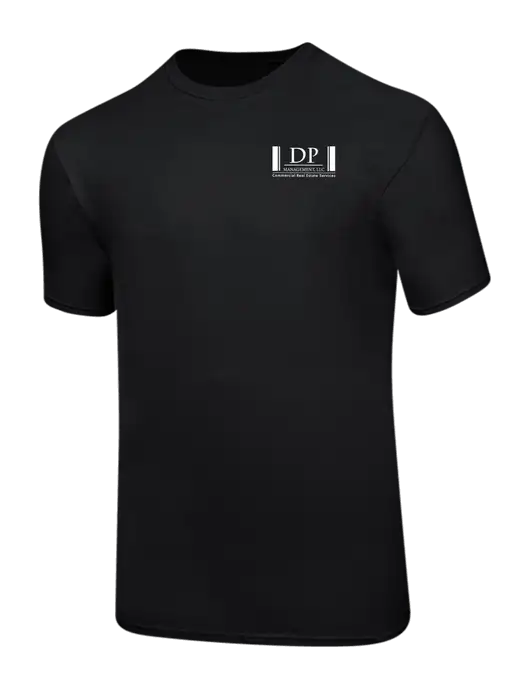 Ring Spun Jet Black 4.5 oz T-Shirt w/DP Management Logo
