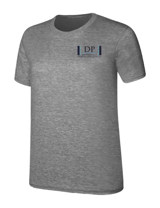Womens Ring Spun Light Grey Heather 4.5 oz T-Shirt w/DP Management Logo