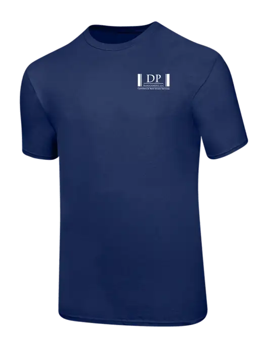 Ring Spun Navy 4.5 oz T-Shirt w/DP Management Logo