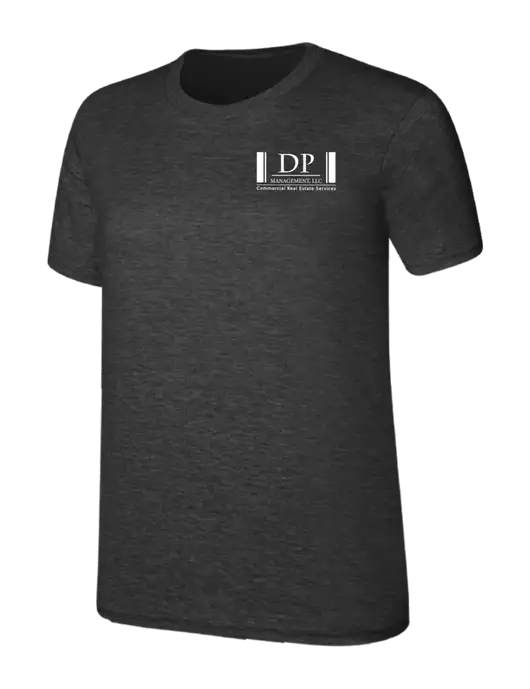 Womens Ring Spun Dark Heather Grey 4.5 oz T-Shirt w/DP Management Logo
