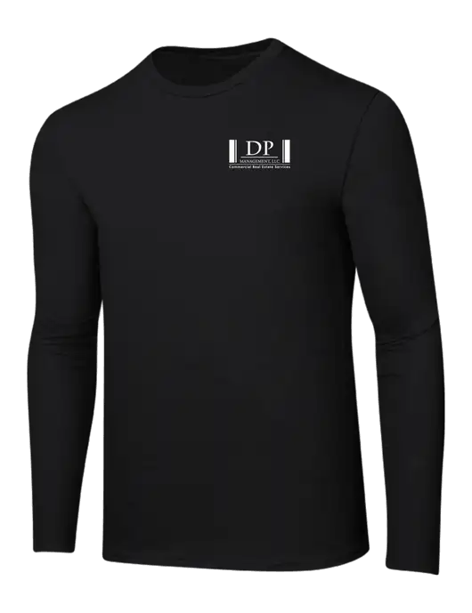 Ring Spun Jet Black 4.5 oz Long Sleeve T-Shirt w/DP Management Logo