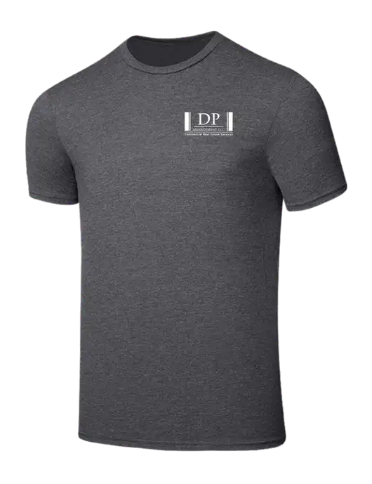 Seriously Soft Heathered Charcoal T-Shirt w/DP Management Logo