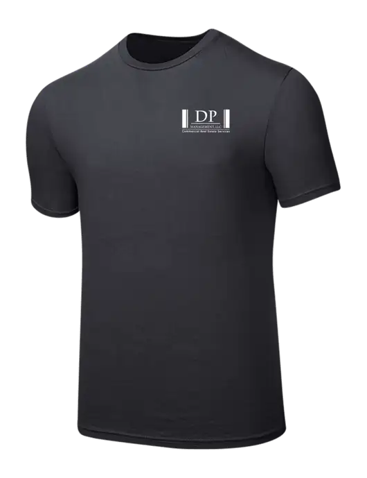 Seriously Soft Charcoal T-Shirt w/DP Management Logo