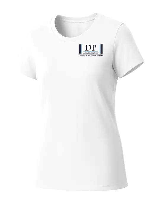 Womens Seriously Soft White T-Shirt w/DP Management Logo