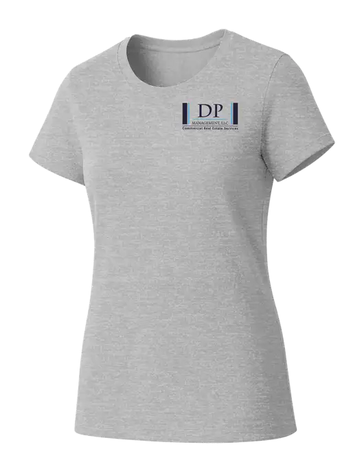Womens Seriously Soft Light Heathered Grey T-Shirt w/DP Management Logo