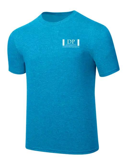 Simply Soft Sapphire Blue Frost 4.5oz  Poly/Combed Ring Spun Cotton T-Shirt w/DP Management Logo