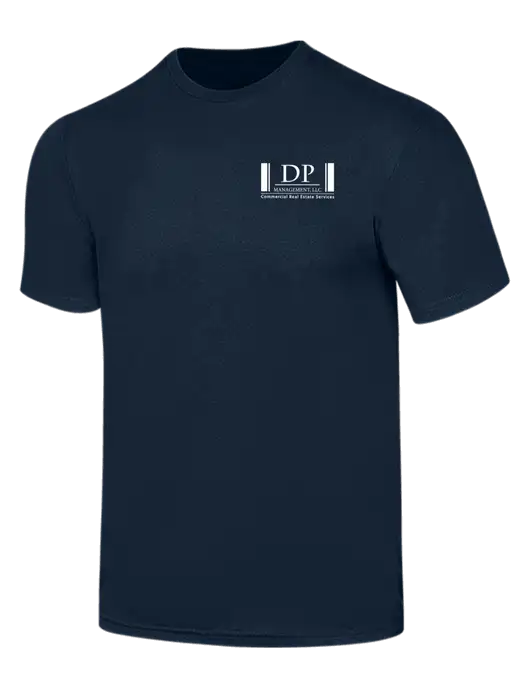 Simply Soft Navy 4.5oz  Poly/Combed Ring Spun Cotton T-Shirt w/DP Management Logo