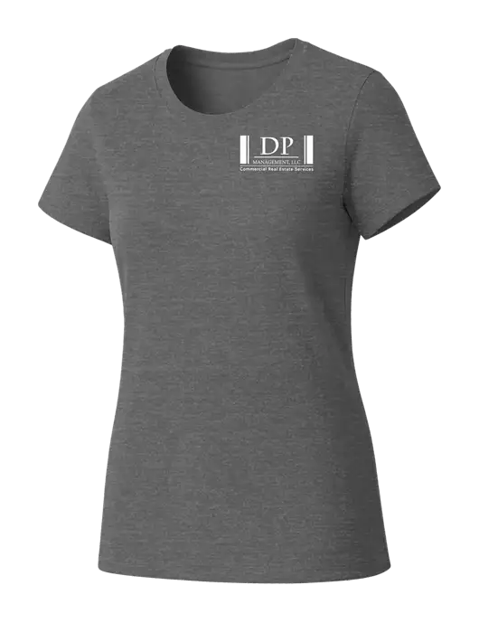 Womens Seriously Soft Grey Frost T-Shirt w/DP Management Logo