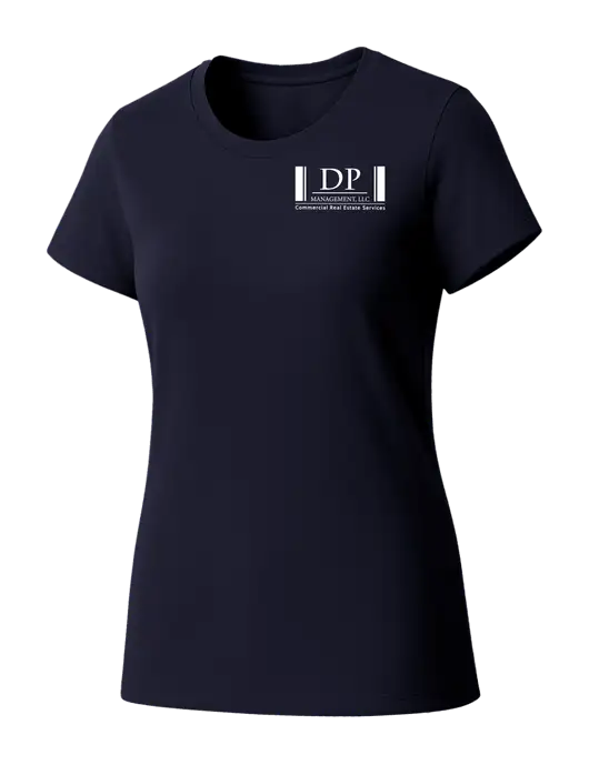 Womens Seriously Soft New Navy T-Shirt w/DP Management Logo