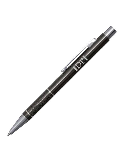 St George Gunmetal Pen - Blue Ink w/DP Management Icon Logo