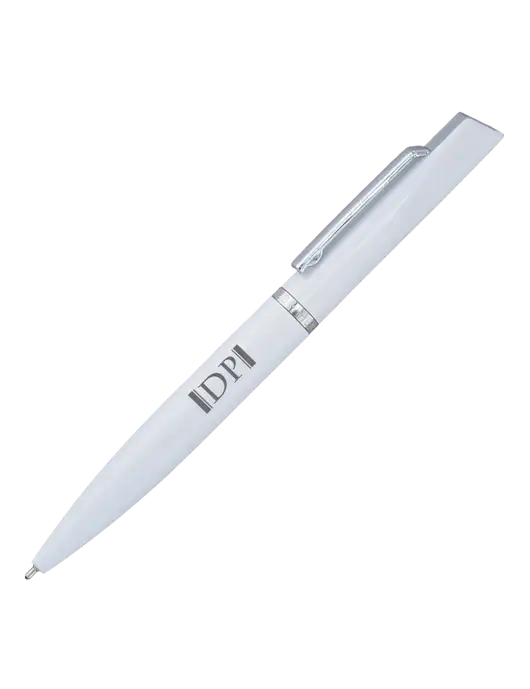 Santos White Pen - Black Ink w/DP Management Icon Logo