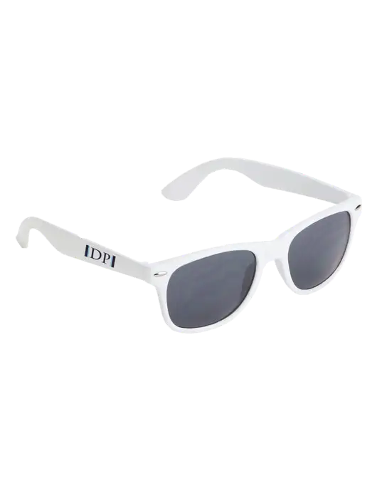 Daytona White Sunglasses w/DP Management Icon Logo