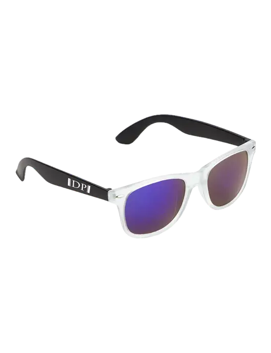 Key West Black Mirrored Sunglasses w/DP Management Icon Logo
