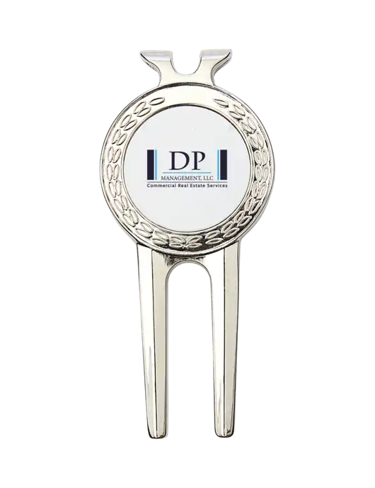 Silver Divot Tool, 1.5 x 3 w/DP Management Logo