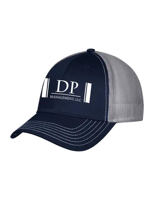 Navy/Grey Mesh Trucker Cap Snap Back w/DP Management Logo